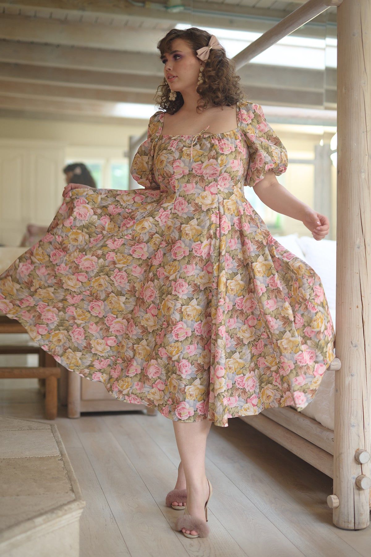 Jardin De Fleurs Day Dress sold by Selkie product image thumbnail 3