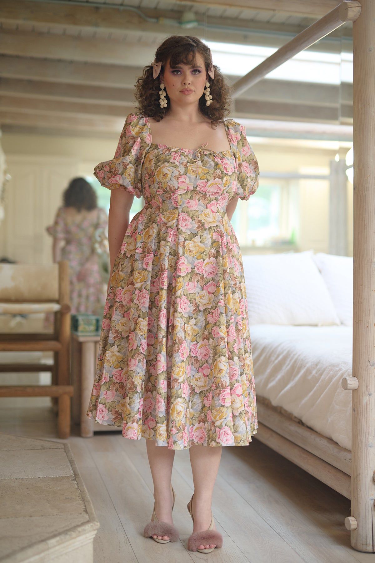 Jardin De Fleurs Day Dress sold by Selkie product image thumbnail 4