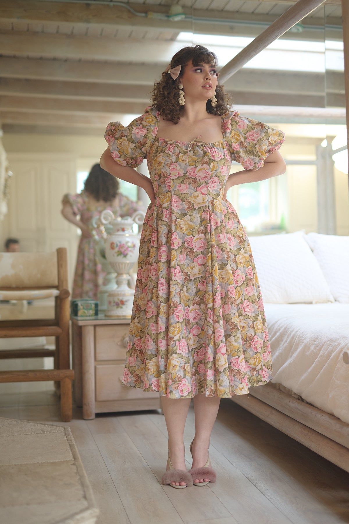 Jardin De Fleurs Day Dress sold by Selkie product image thumbnail 2