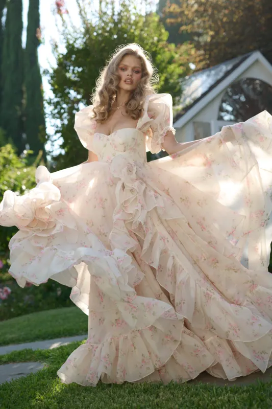 The Summer Home In Bloom Bridal Gown made by Selkie
