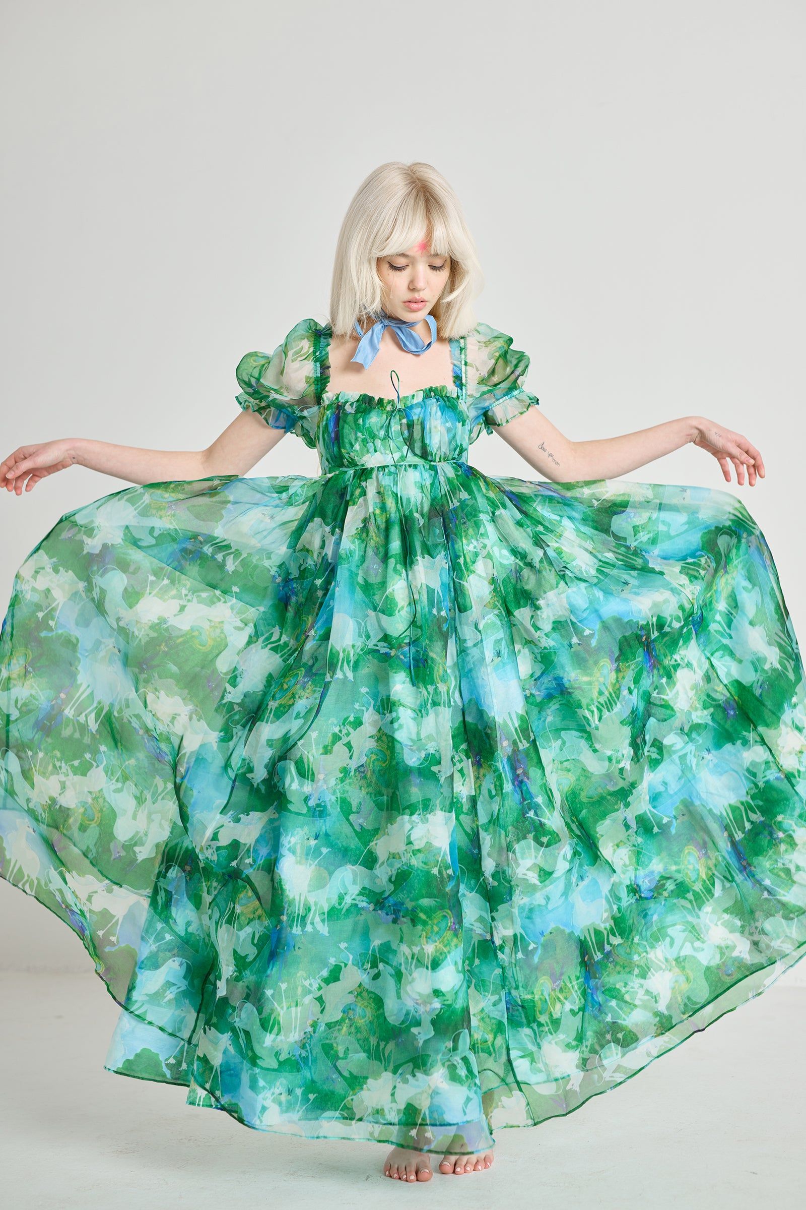 The Last Unicorn Woods Silk Gauze Seashell Gown sold by Selkie