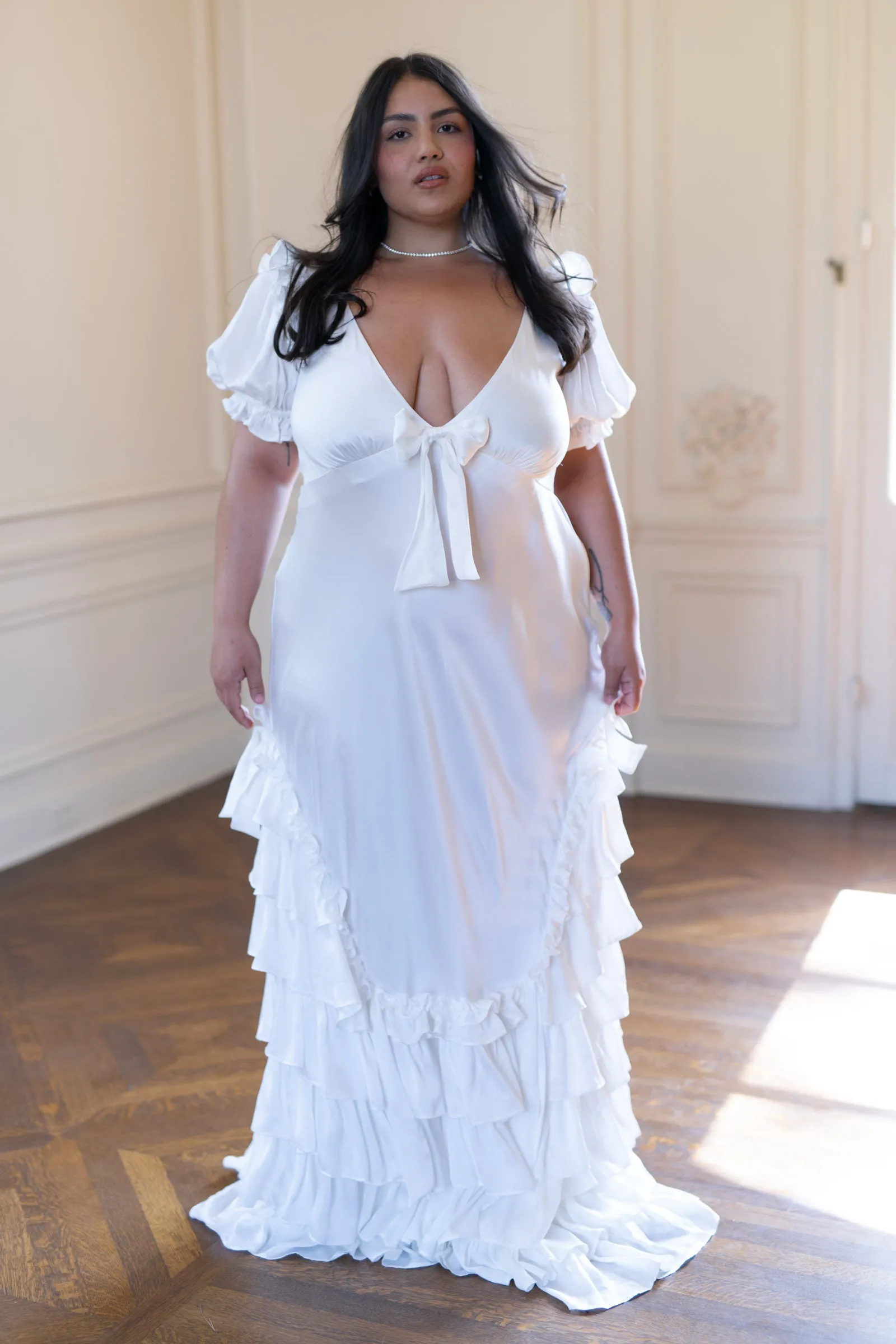 The Ivory Silk Gatsby Slip sold by Selkie product image thumbnail 5