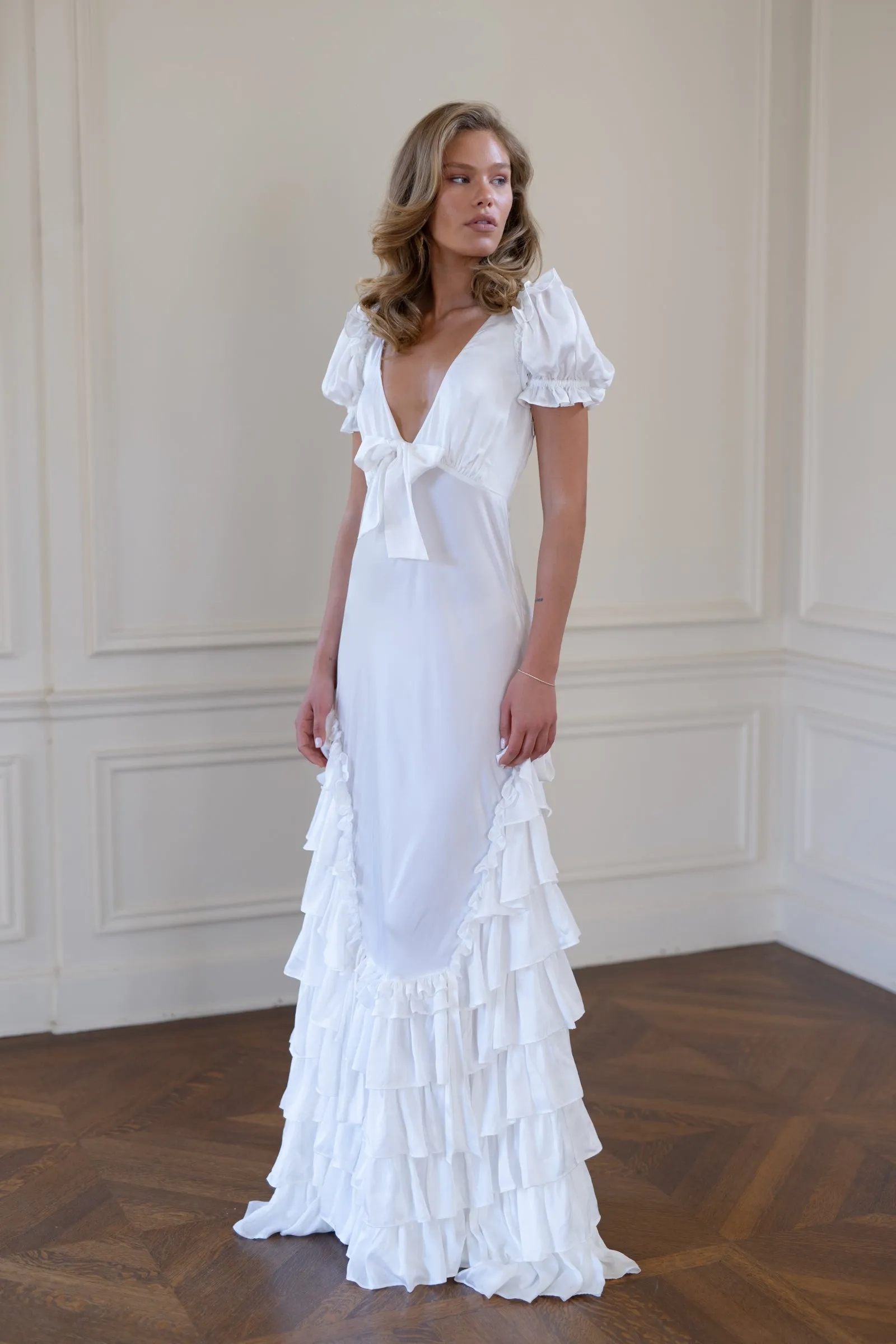 The Ivory Silk Gatsby Slip sold by Selkie product image thumbnail 3