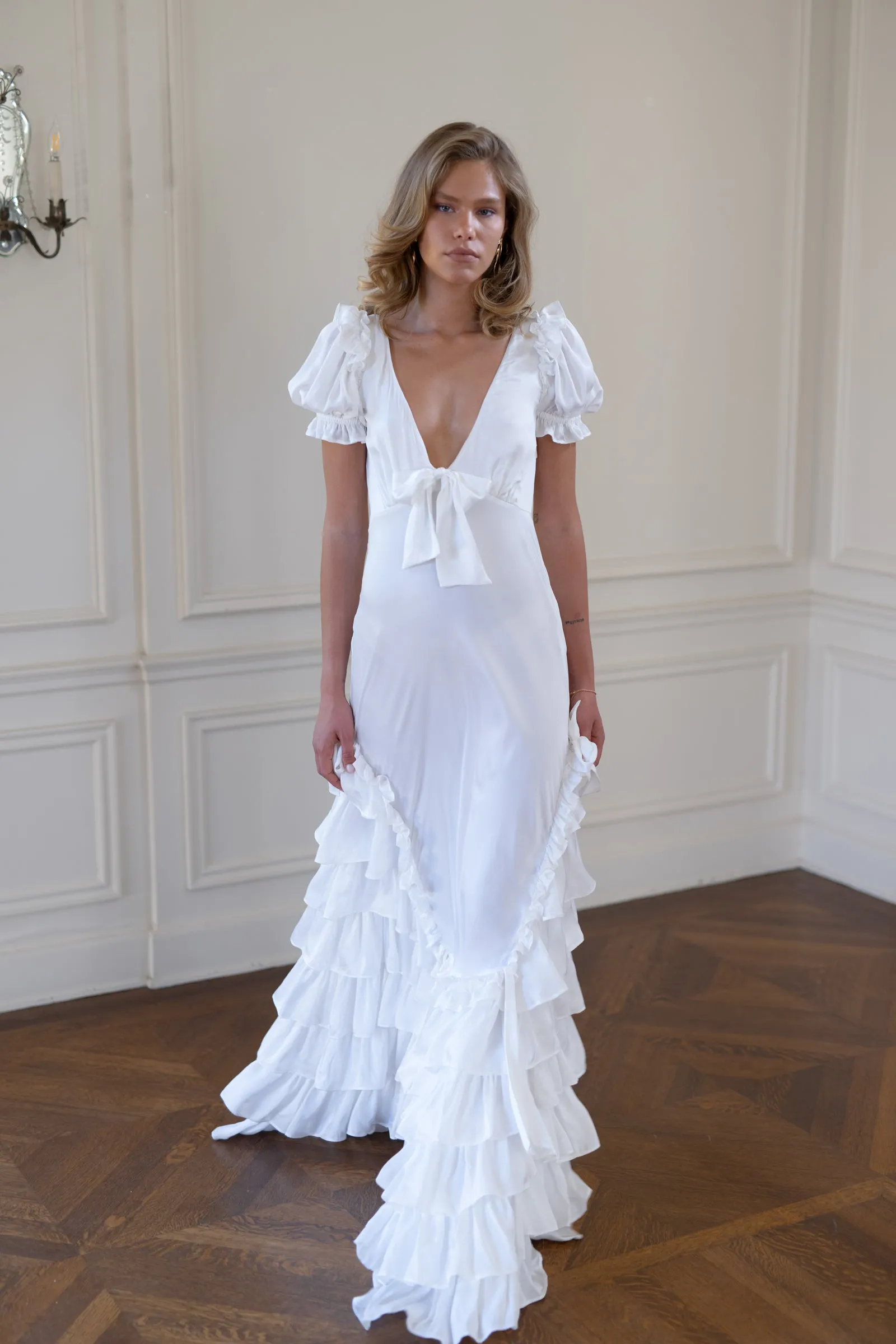 The Ivory Silk Gatsby Slip sold by Selkie product image thumbnail 4