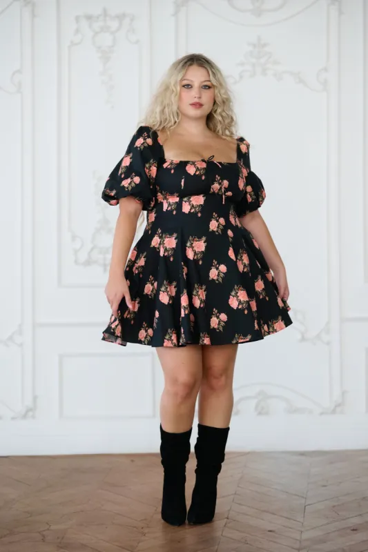 The Night Rose Mini Day Dress made by Selkie