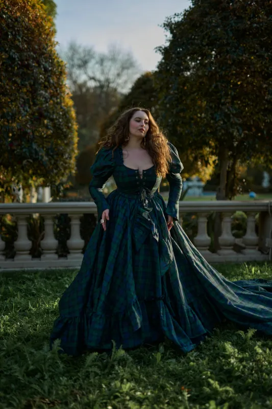 The Scotland Plaid Duchess Corset sold by Selkie