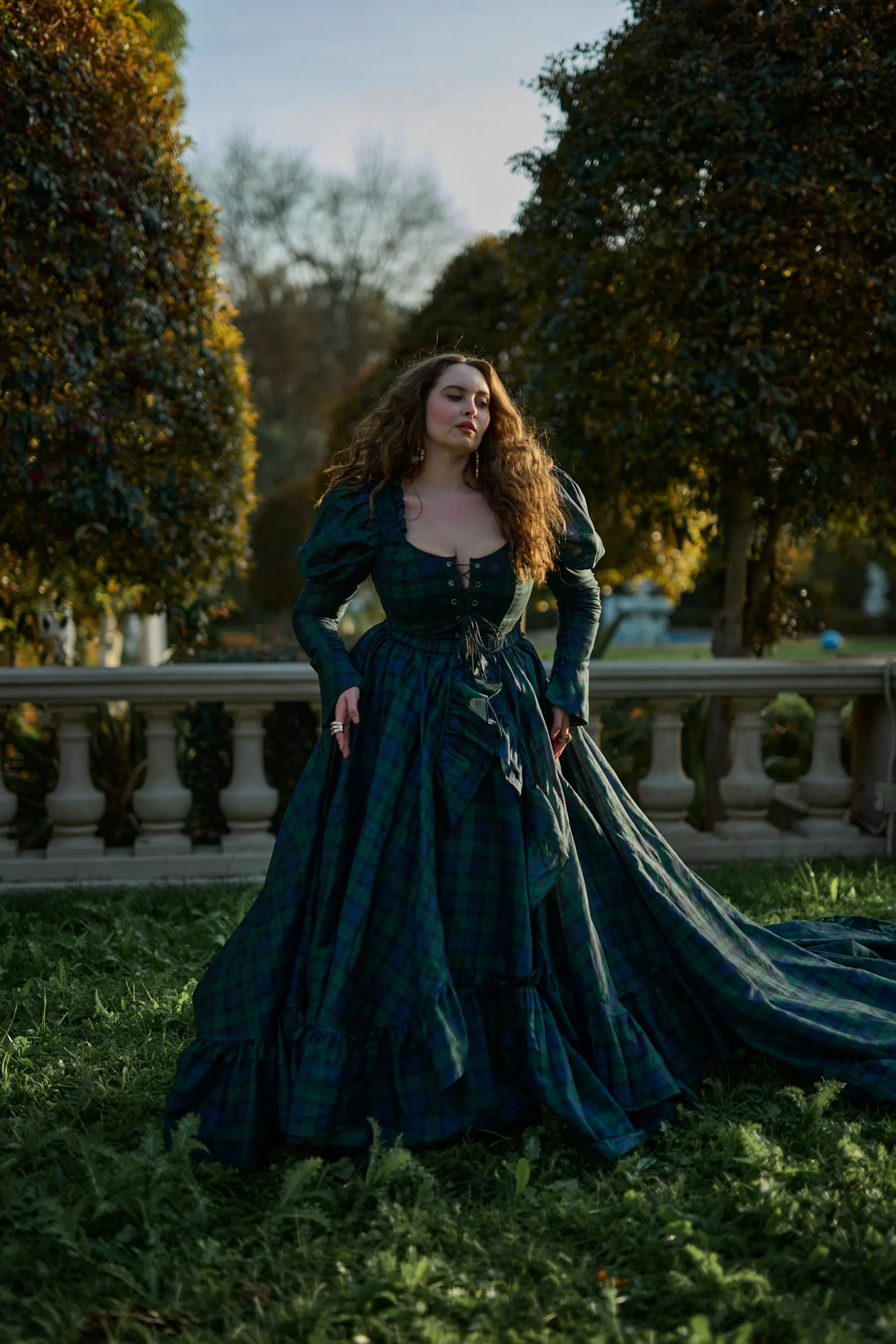 The Scotland Plaid Duchess Corset sold by Selkie