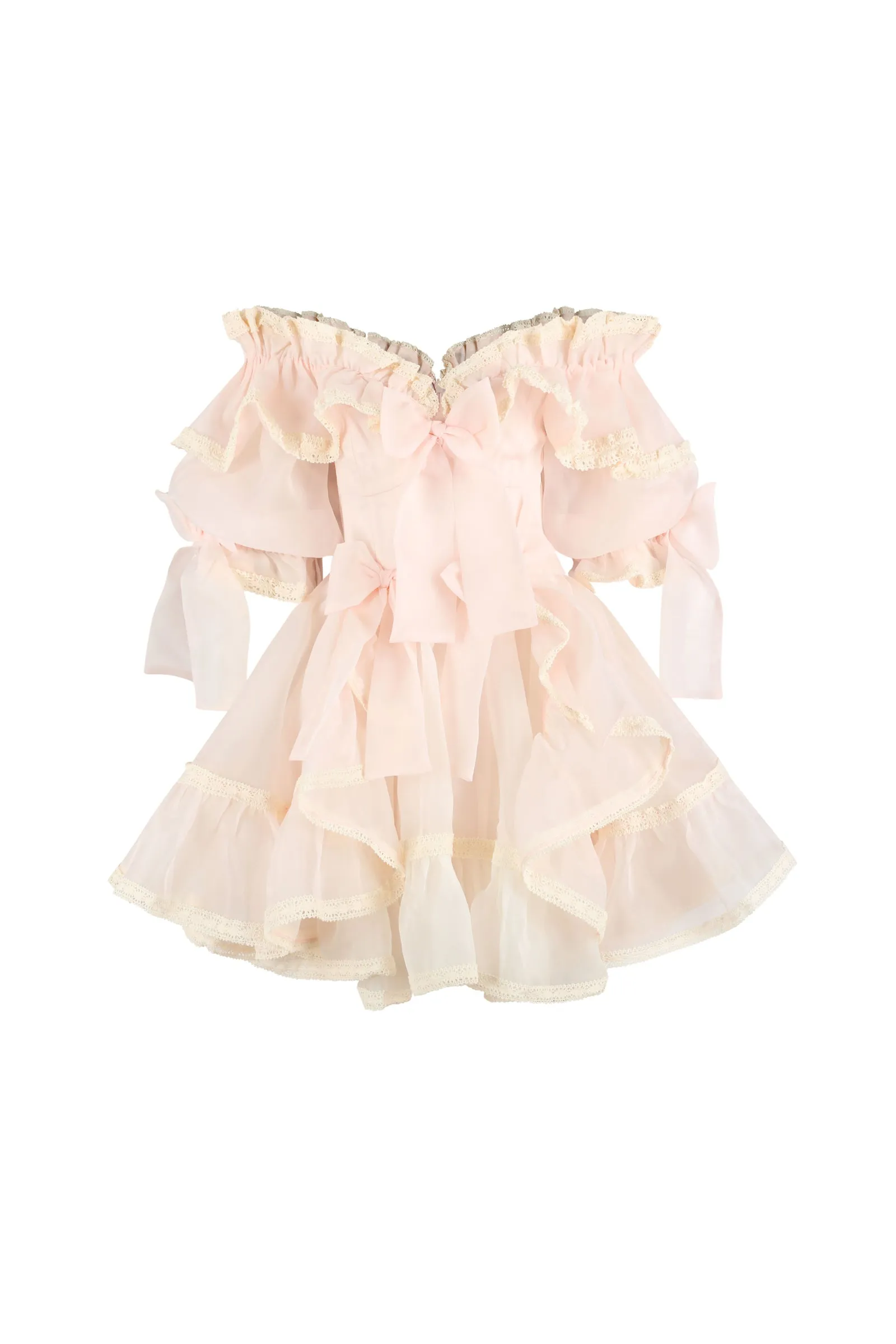 The Peach Skin Mini Carriage Dress sold by Selkie product image thumbnail 4