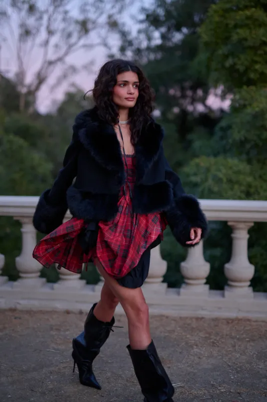 The Caviar Cropped Groupie Coat sold by Selkie