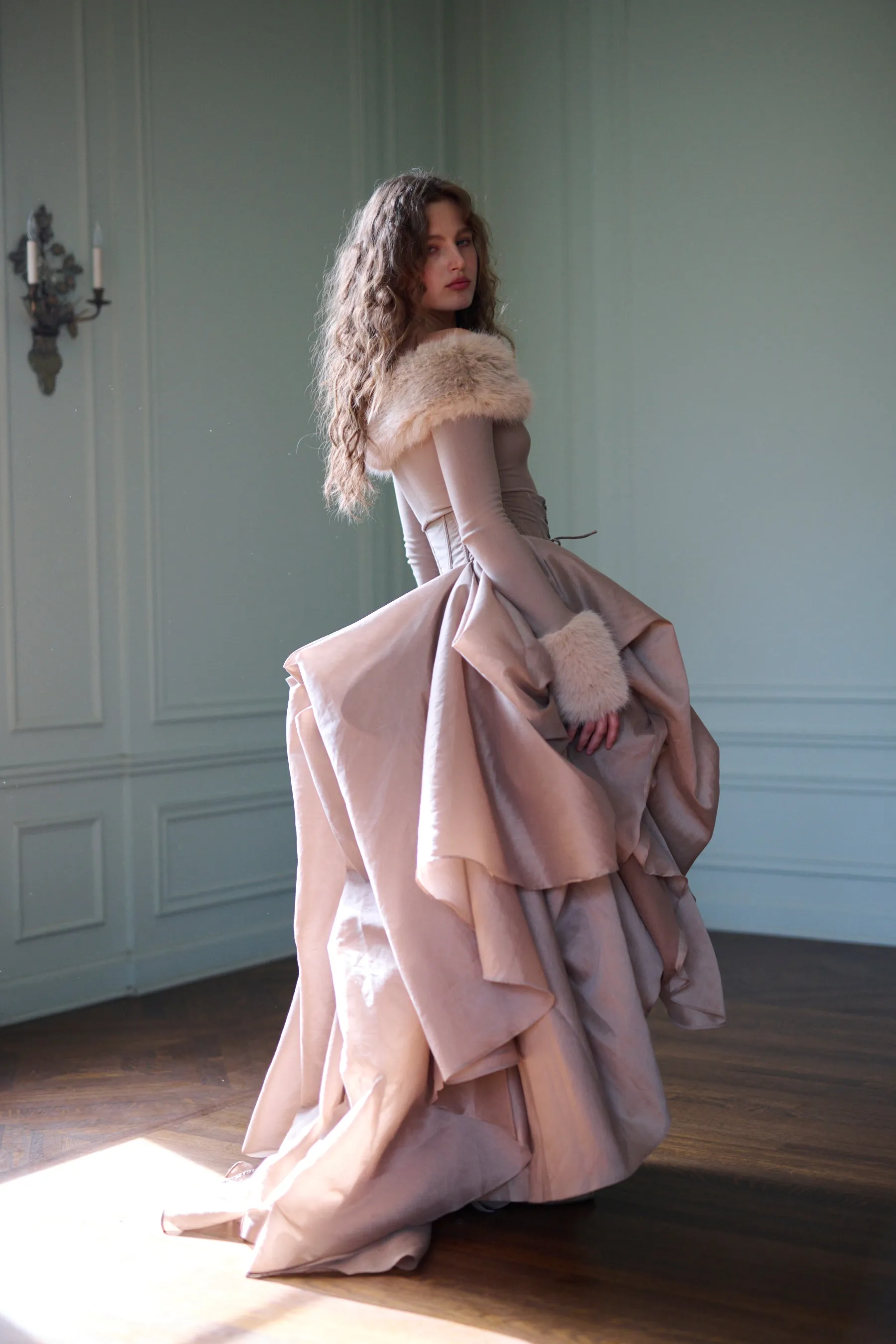 The Almond Corset Skirt Tournure sold by Selkie product image thumbnail 4