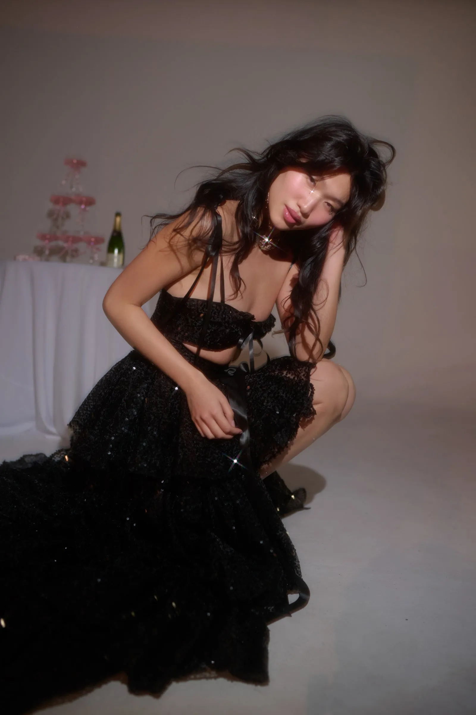 The Onyx Champagne Set sold by Selkie