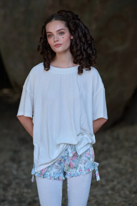 The Ivory Girlfriend Tee sold by Selkie