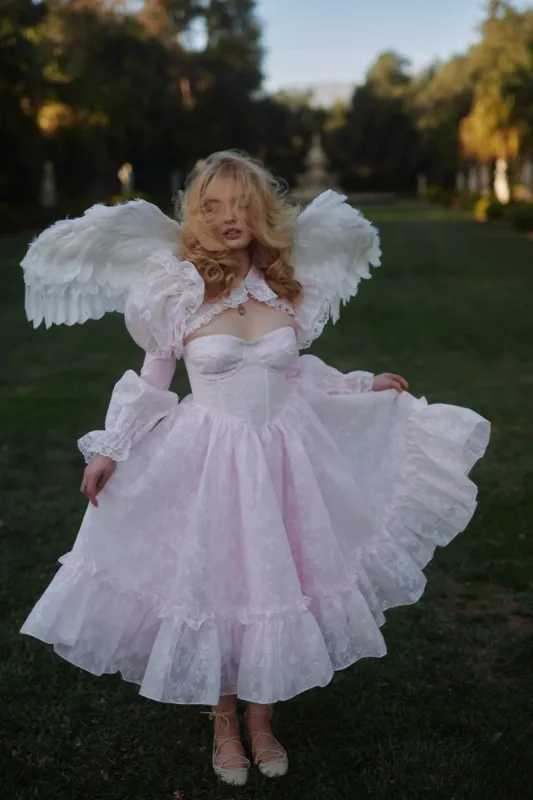 The Pink Lace Bonbon Dress sold by Selkie