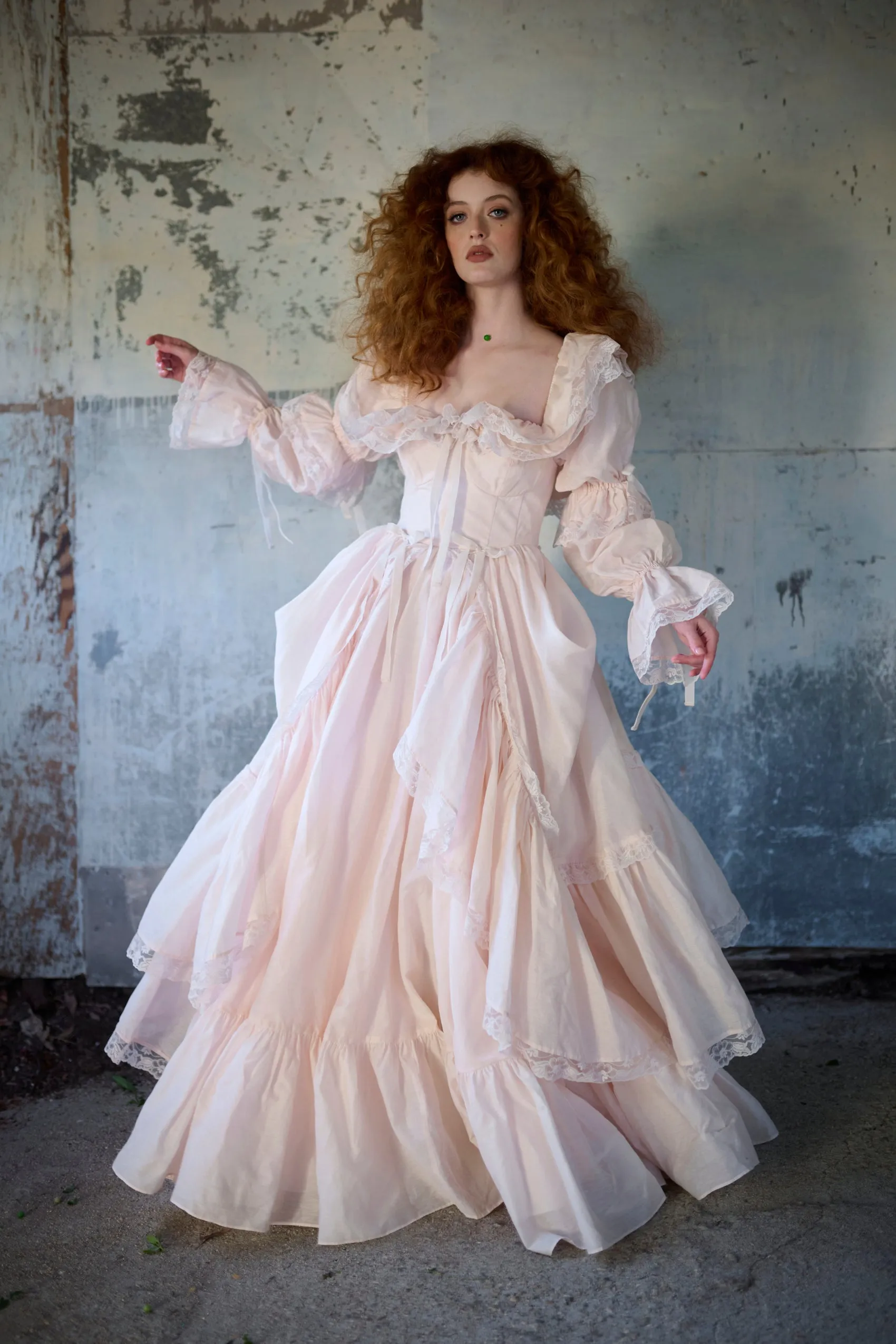 The Blush Silk Organdy Waltz Gown sold by Selkie product image thumbnail 5