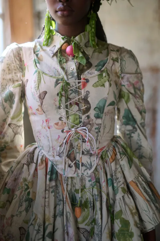 The Garden Botanics Duchess Corset sold by Selkie