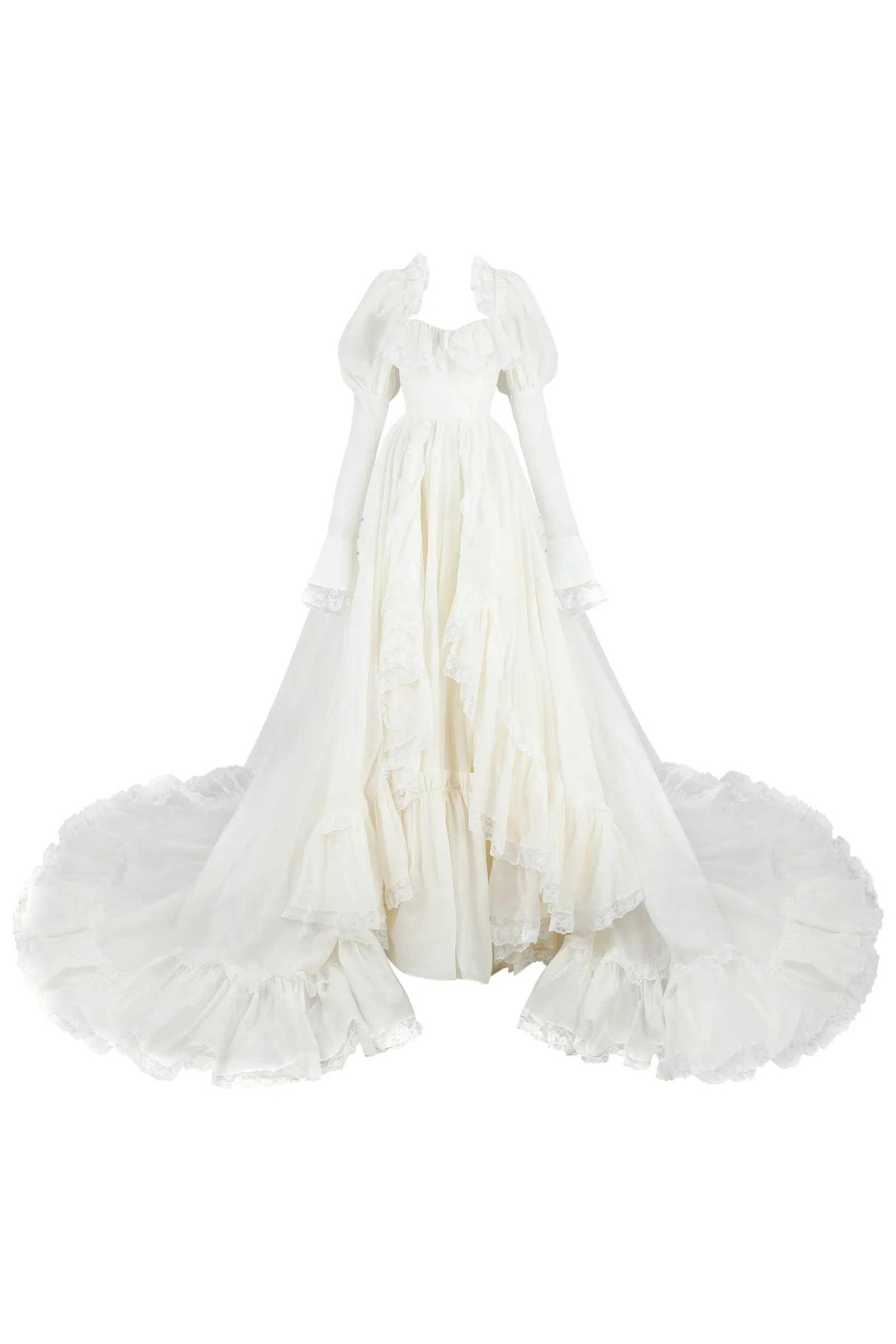The Ivory Silk Organdy Maiden Gown sold by Selkie product image thumbnail 2