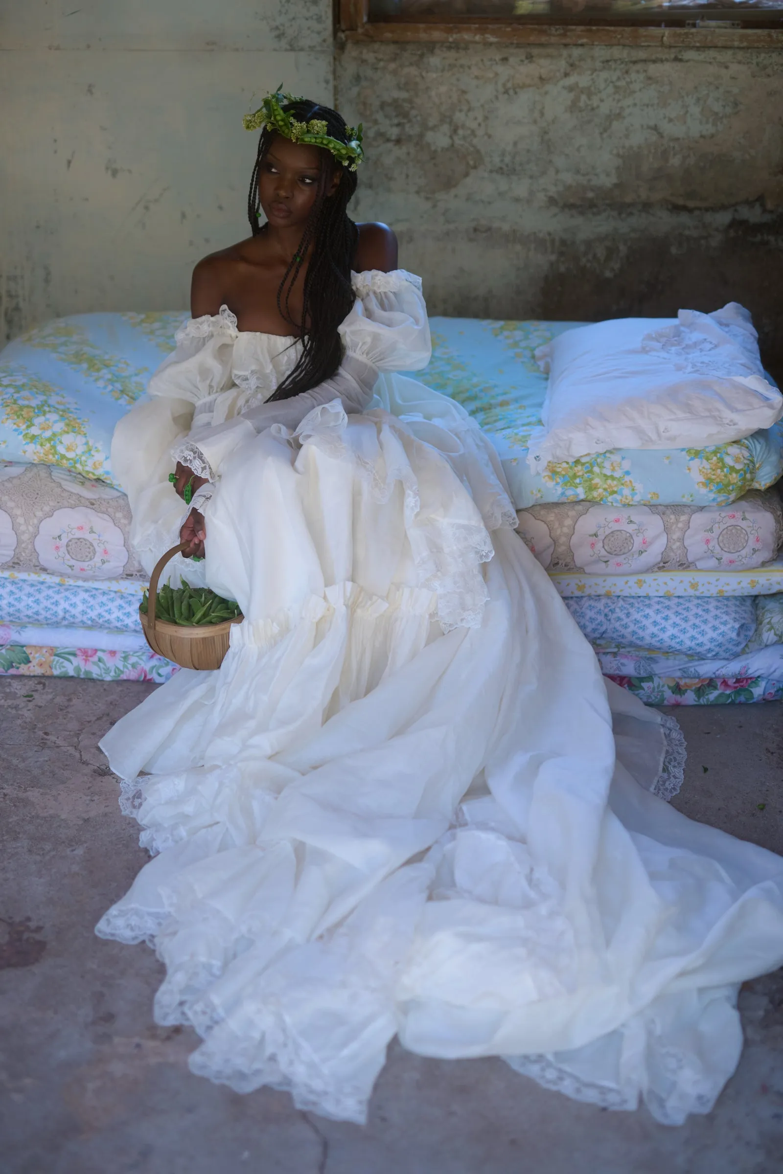 The Ivory Silk Organdy Maiden Gown sold by Selkie product image thumbnail 3