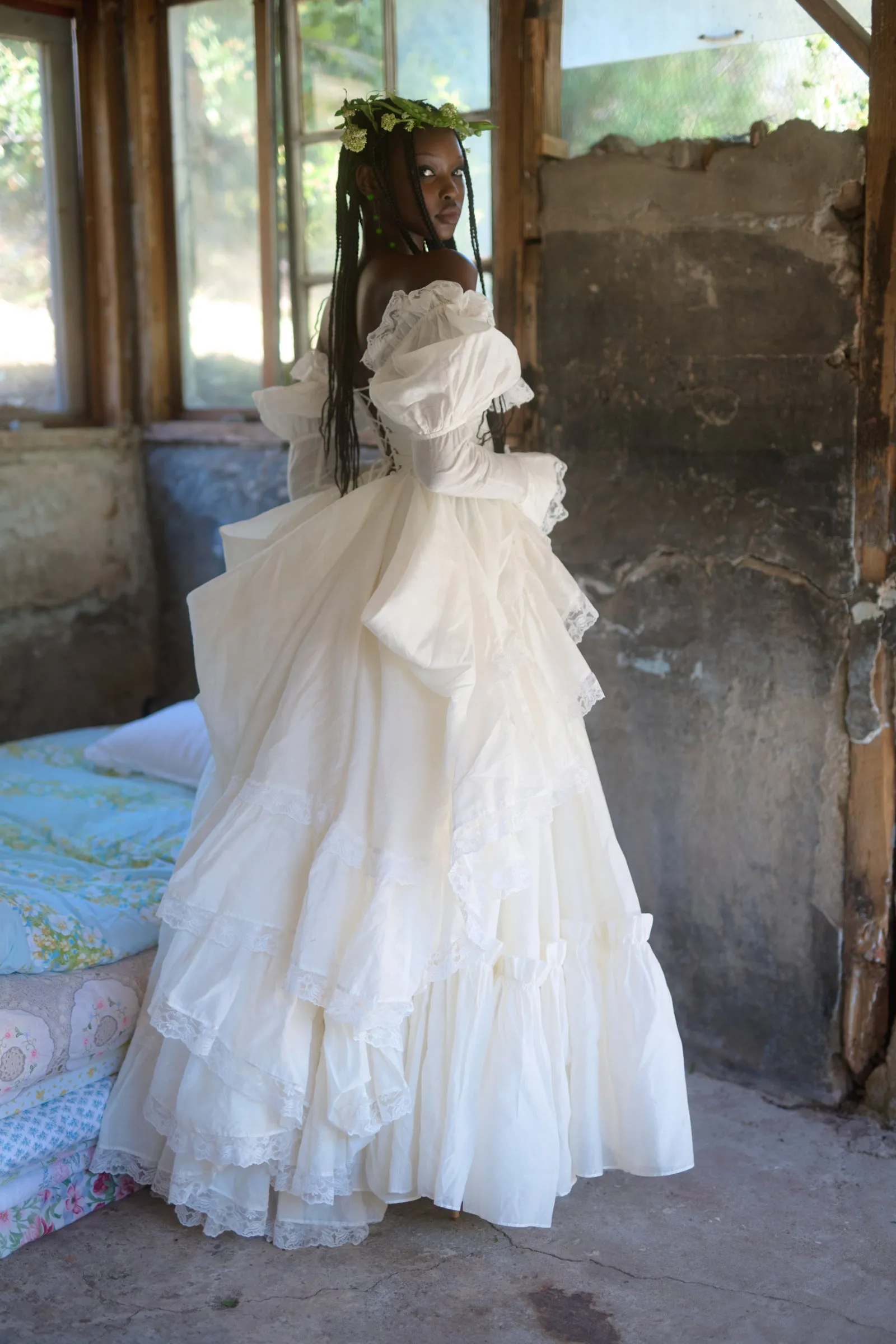 The Ivory Silk Organdy Maiden Gown sold by Selkie