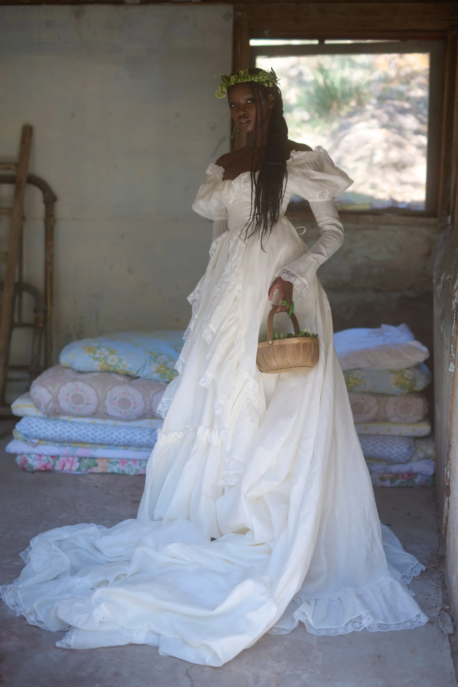 The Ivory Silk Organdy Maiden Gown sold by Selkie product image thumbnail 5