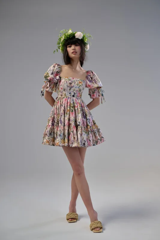 The Butterfly Botanics Mini Market Dress sold by Selkie