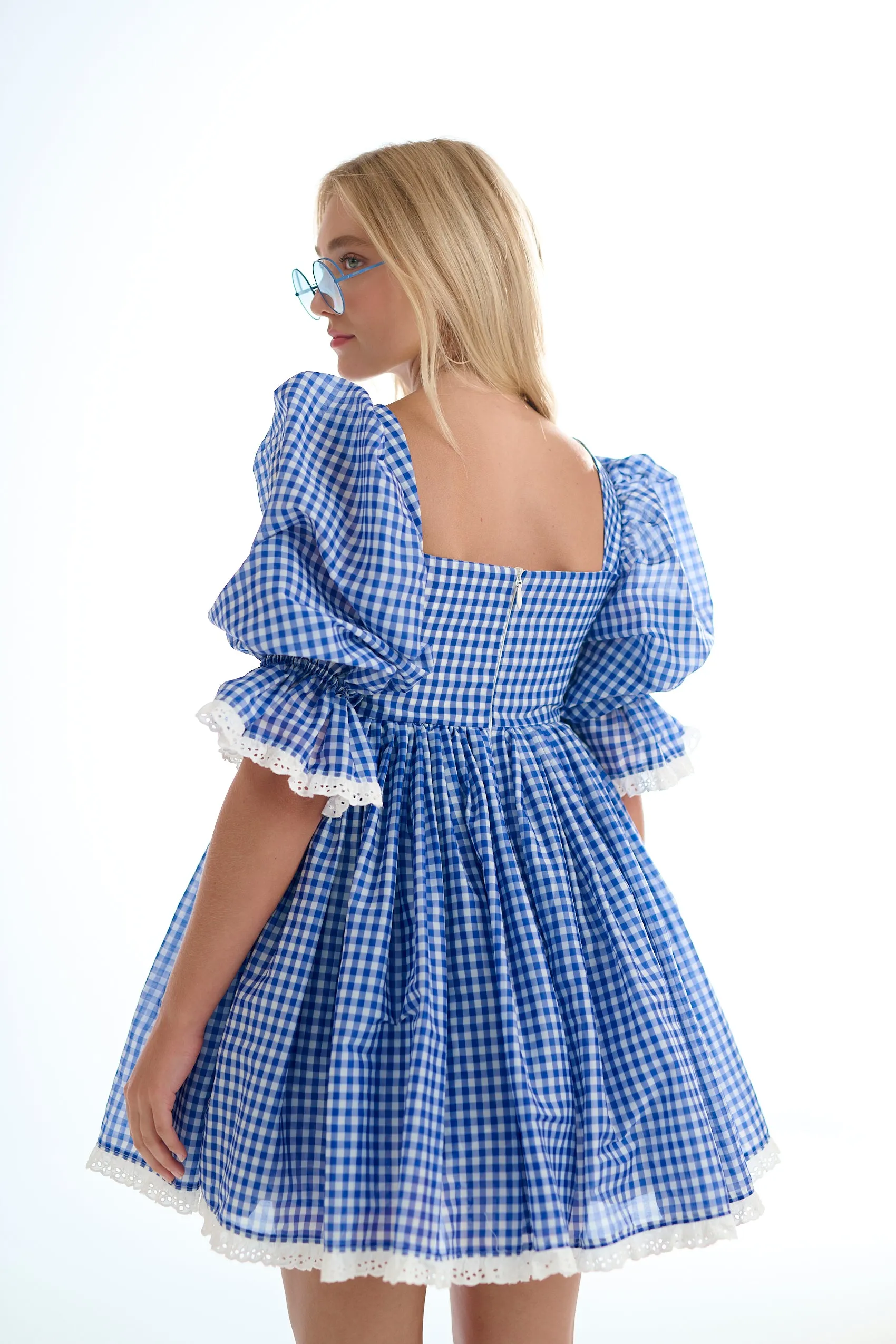 The Sailor Gingham Drama School Dress sold by Selkie product image thumbnail 3