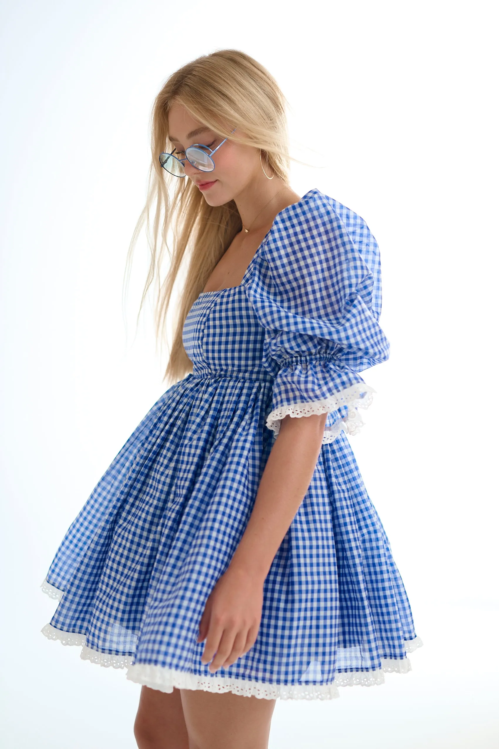 The Sailor Gingham Drama School Dress sold by Selkie product image thumbnail 2