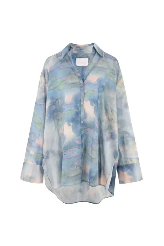 Morning On The Seine Beach Blouse sold by Selkie