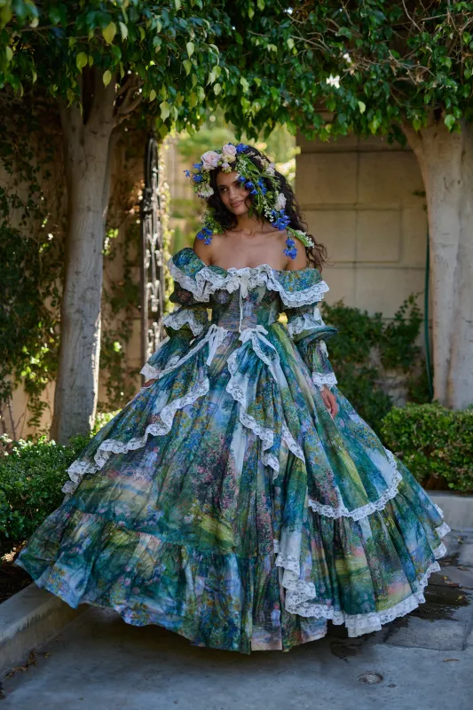 The Artist's Garden Silk Organdy Waltz Gown sold by Selkie