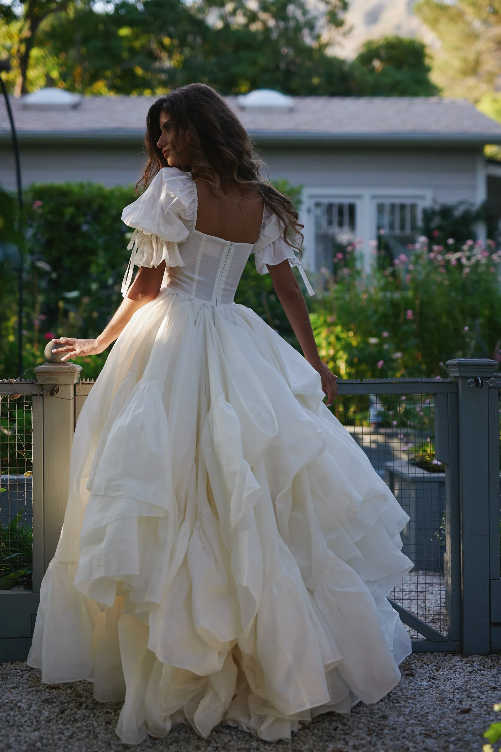 The Ivory Silk Organdy Fanfiction Bridal Gown sold by Selkie product image thumbnail 4