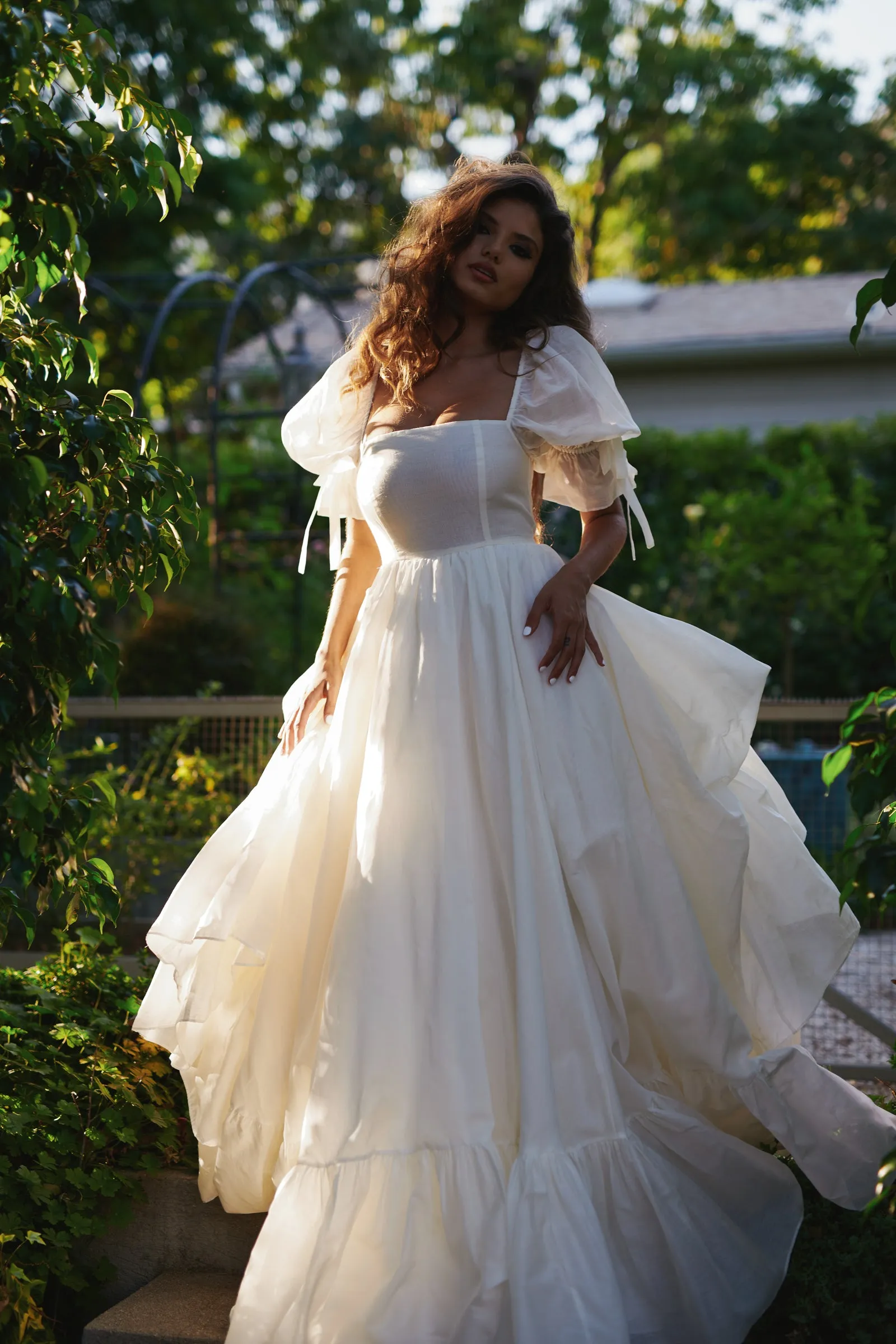 The Ivory Silk Organdy Fanfiction Bridal Gown sold by Selkie product image thumbnail 5