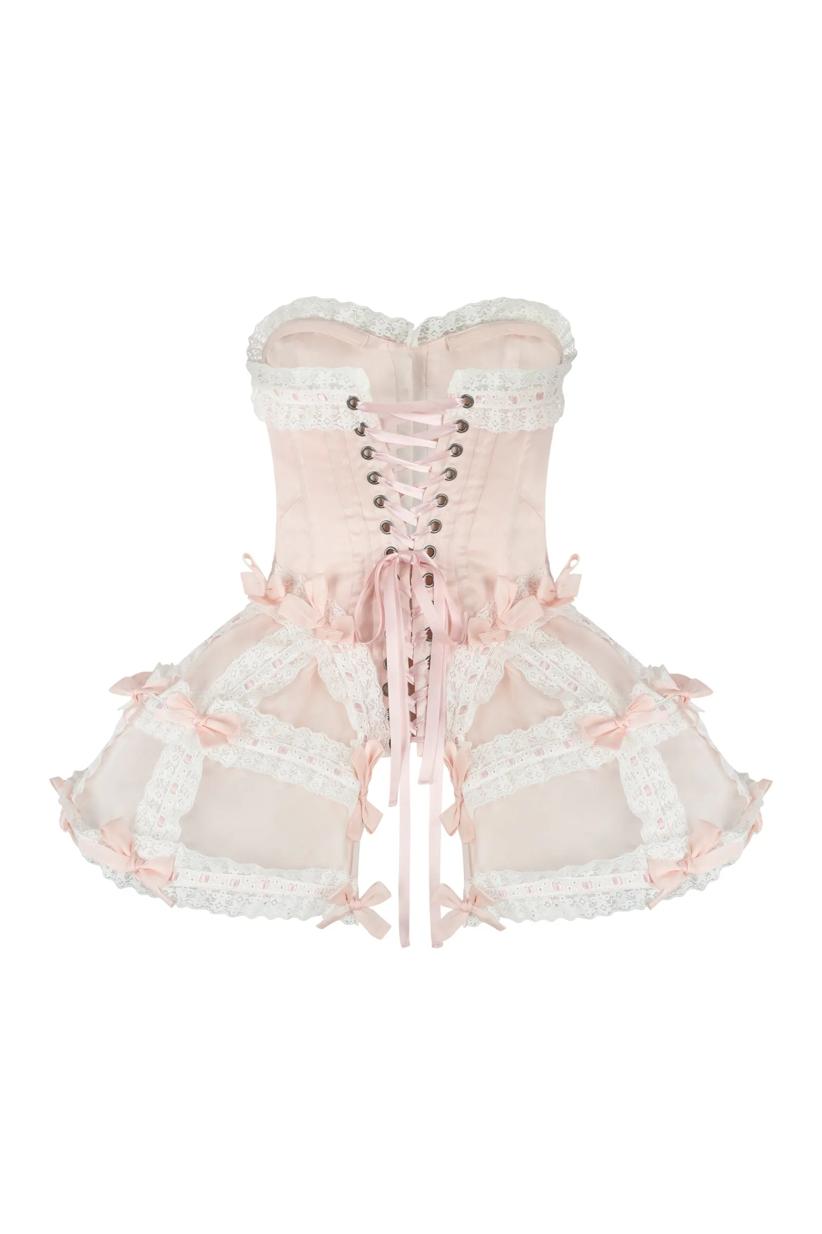 The Silk Satin Powder Gossamer Corset sold by Selkie product image thumbnail 2