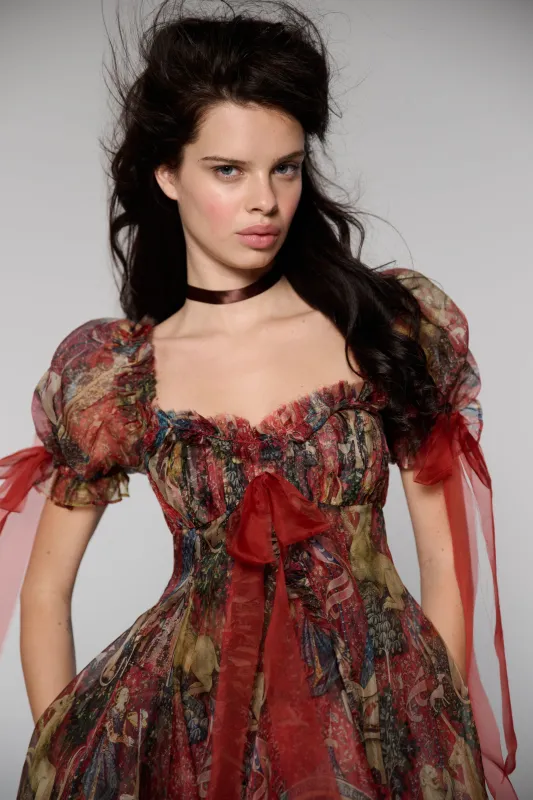 The Lady and the Unicorn Silk Organza Tulum Dress sold by Selkie