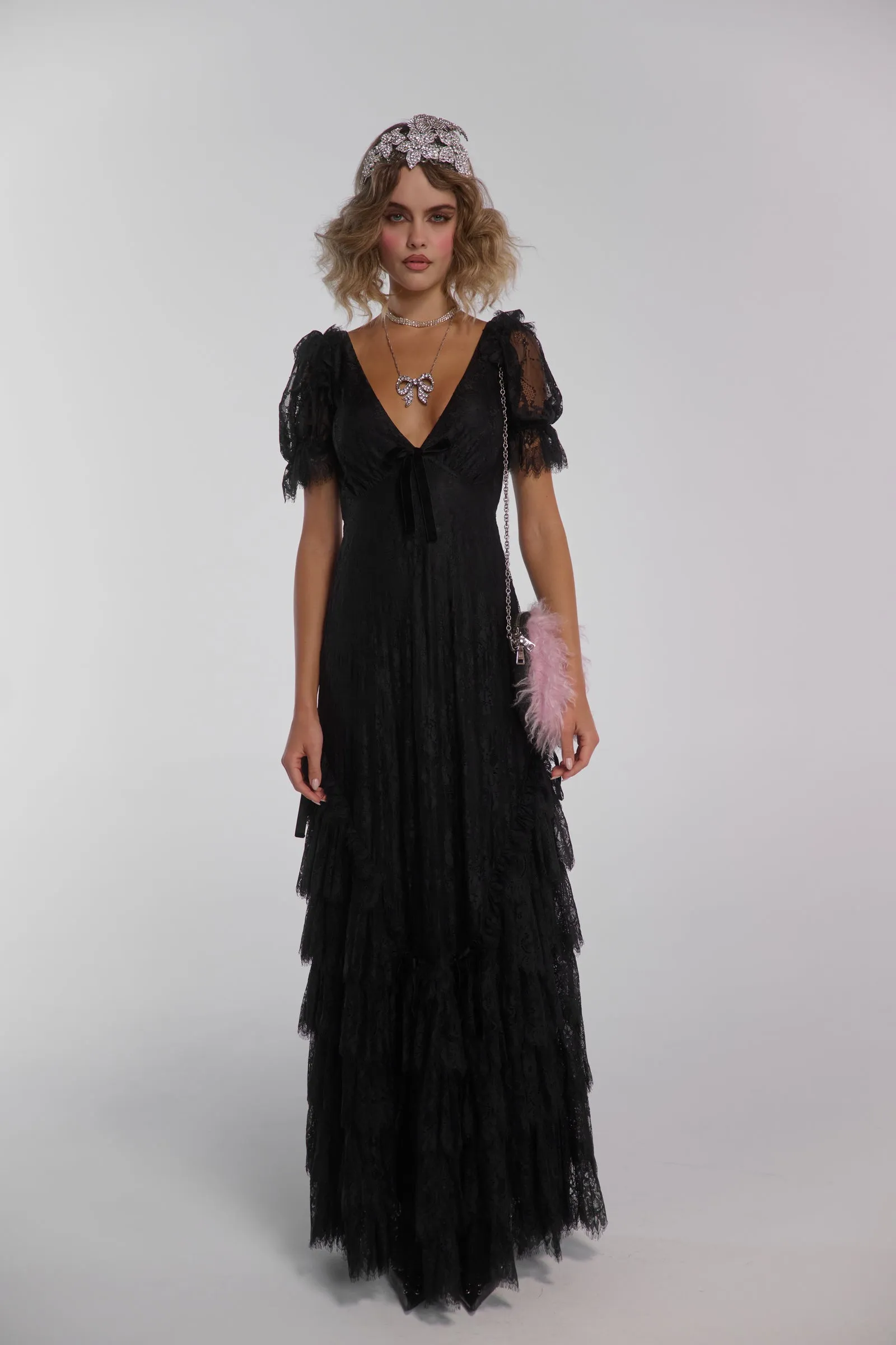 The Caviar Lace Gatsby Slip Dress sold by Selkie product image thumbnail 3