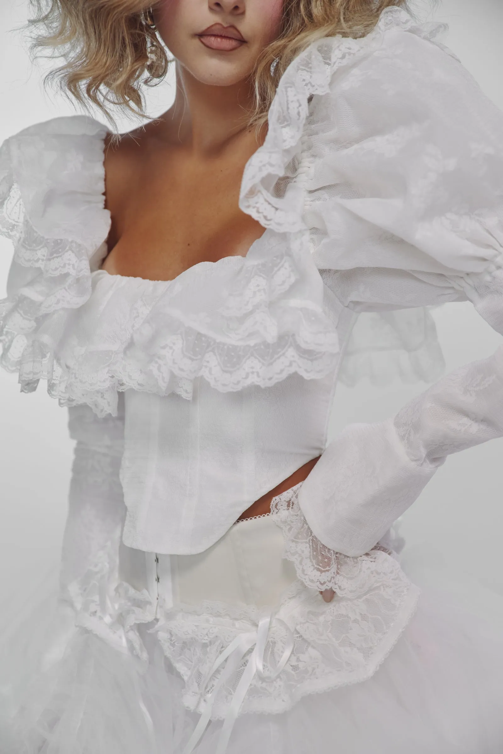 The Ivory Coquette Corset sold by Selkie product image thumbnail 4