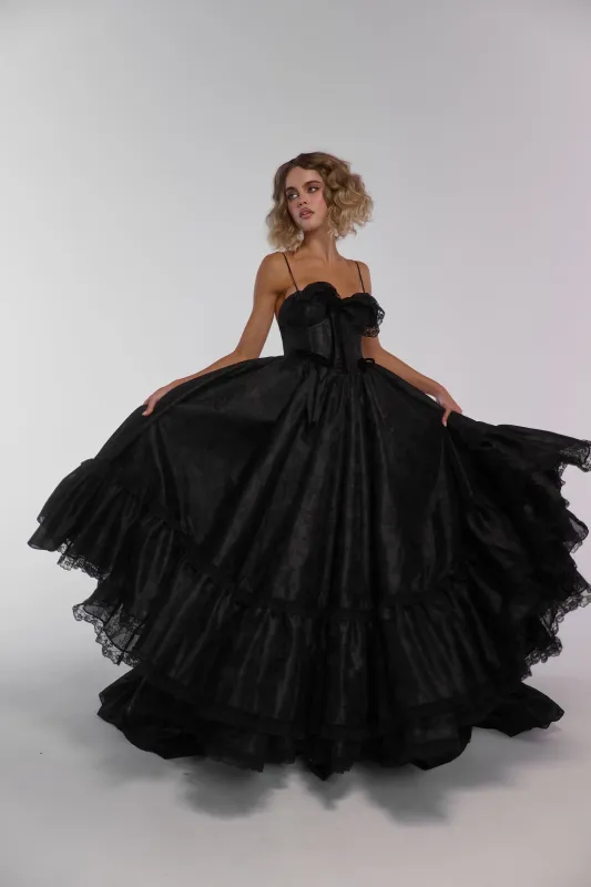 The Caviar Lace For Lovers Gown made by Selkie