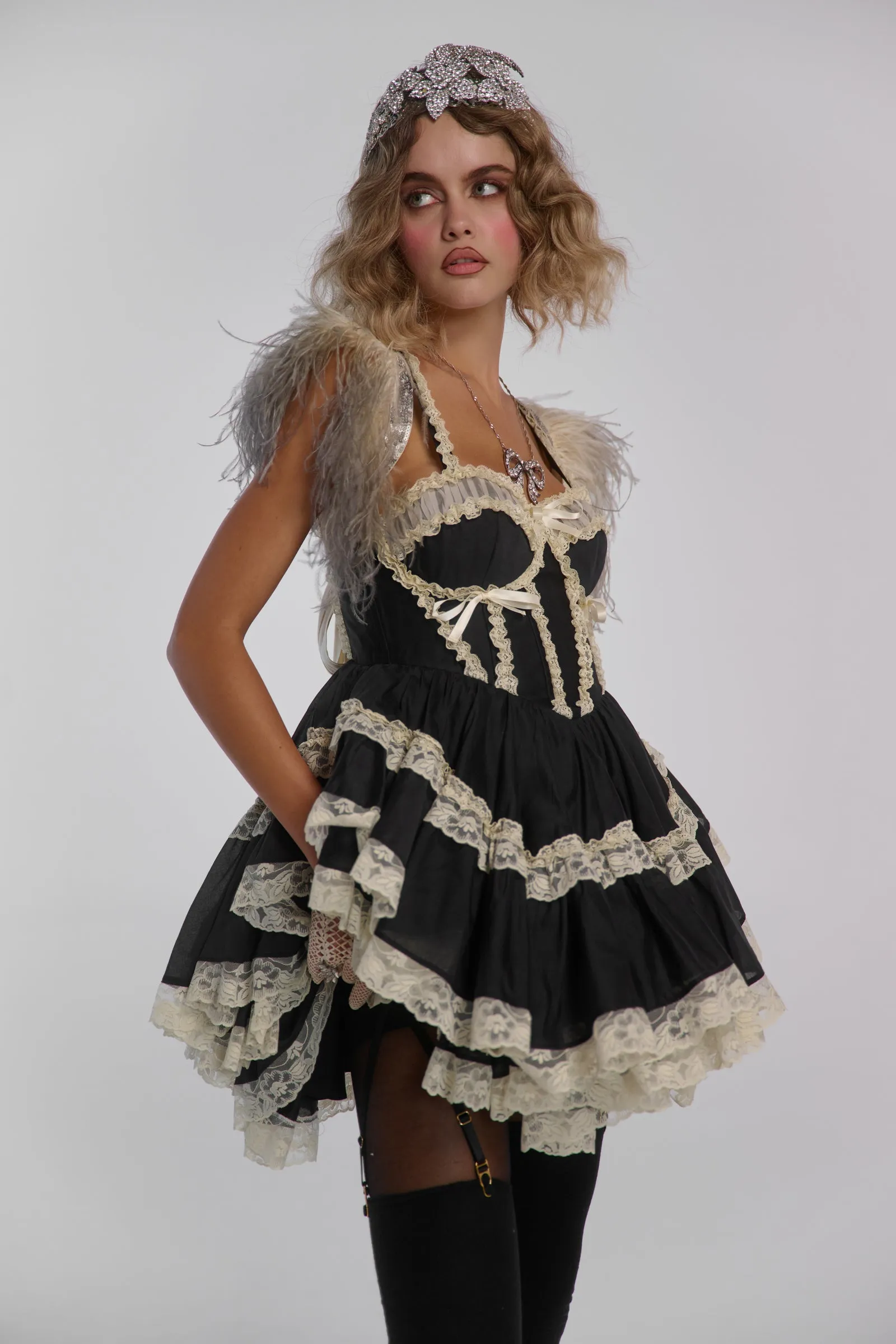 The Moulin Rouge Mini Dress sold by Selkie