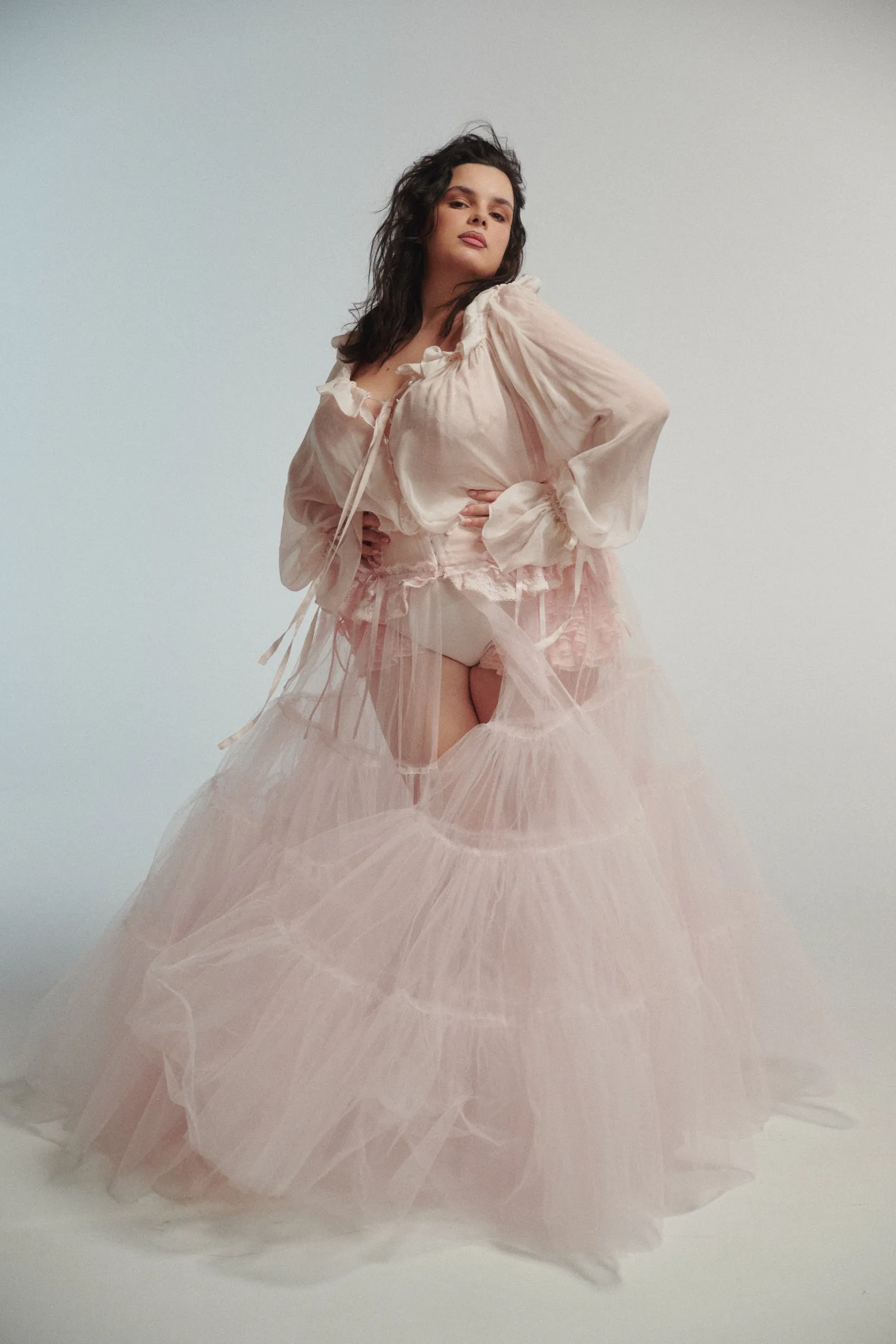 The Silk Blush Shakespeare Blouse sold by Selkie product image thumbnail 3