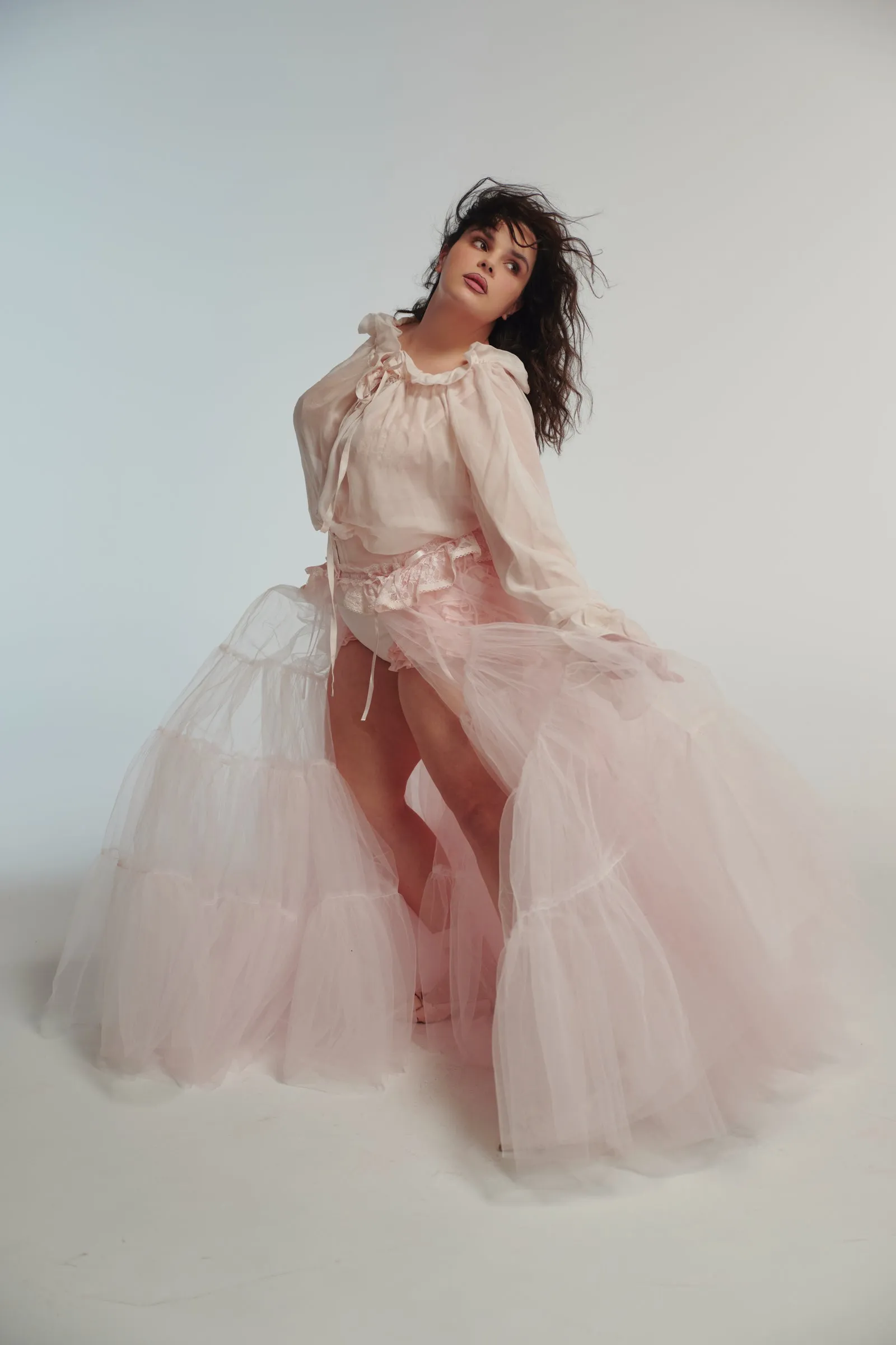 The Silk Blush Shakespeare Blouse sold by Selkie product image thumbnail 4