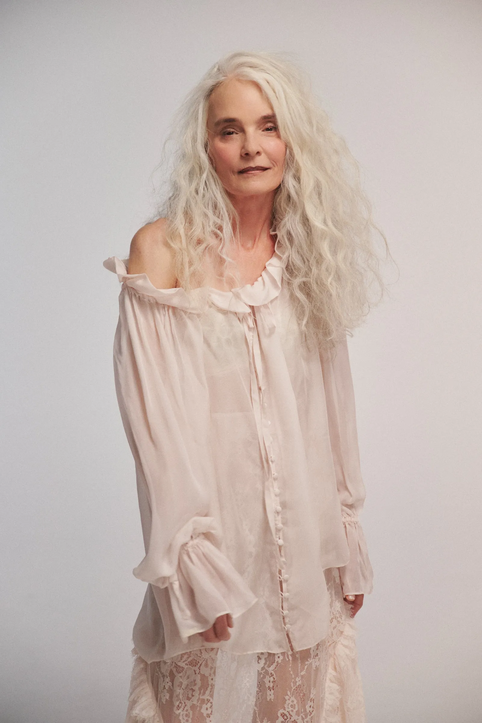 The Silk Blush Shakespeare Blouse sold by Selkie