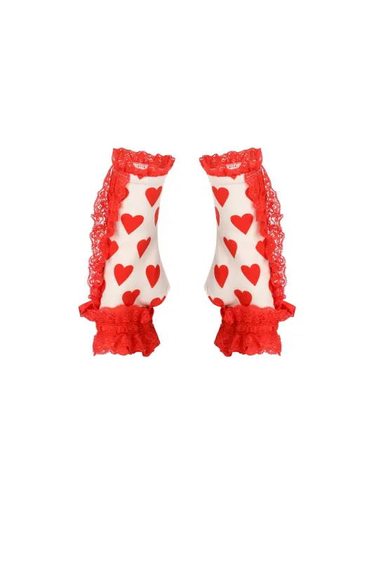 ‍The Queen Of Hearts Gossamer Gloves (100% off) made by Selkie