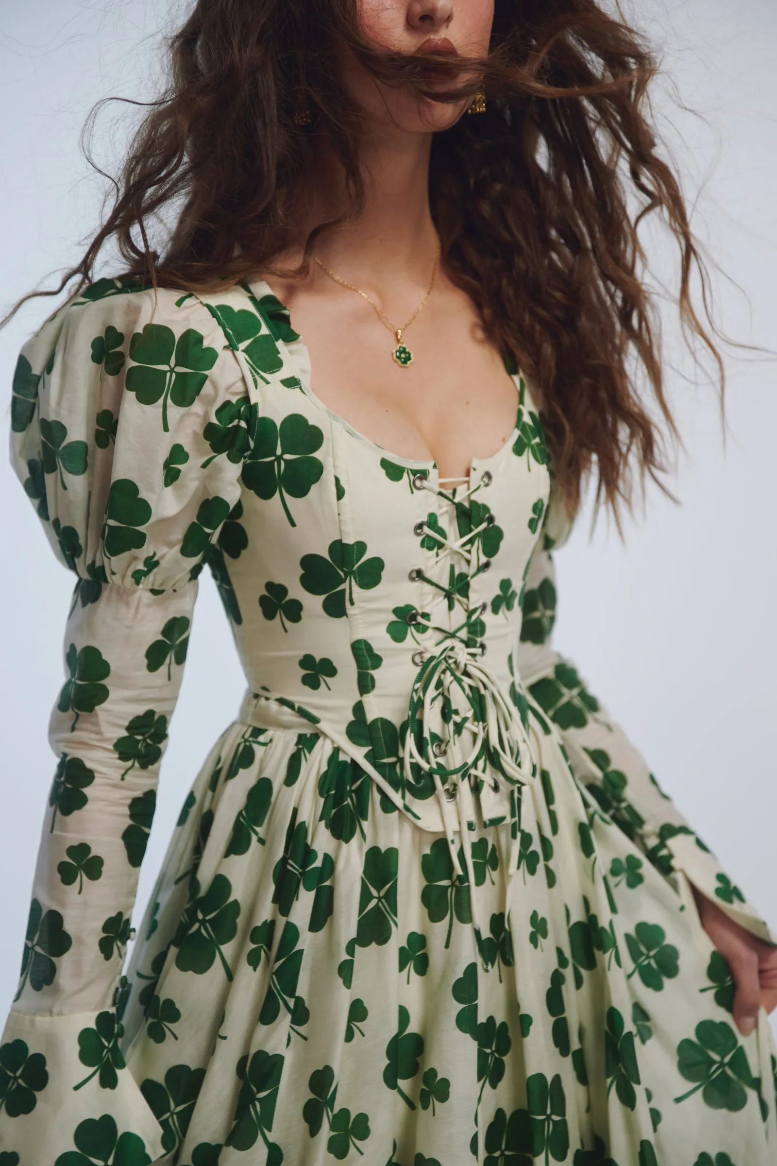 Luck Of The Irish Duchess Corset sold by Selkie product image thumbnail 2