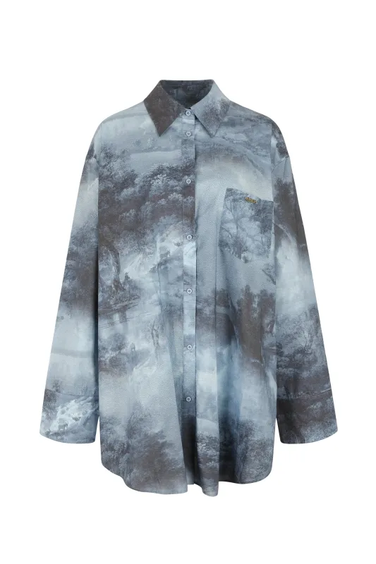 The British Toile Landscape Big Blouse made by Selkie