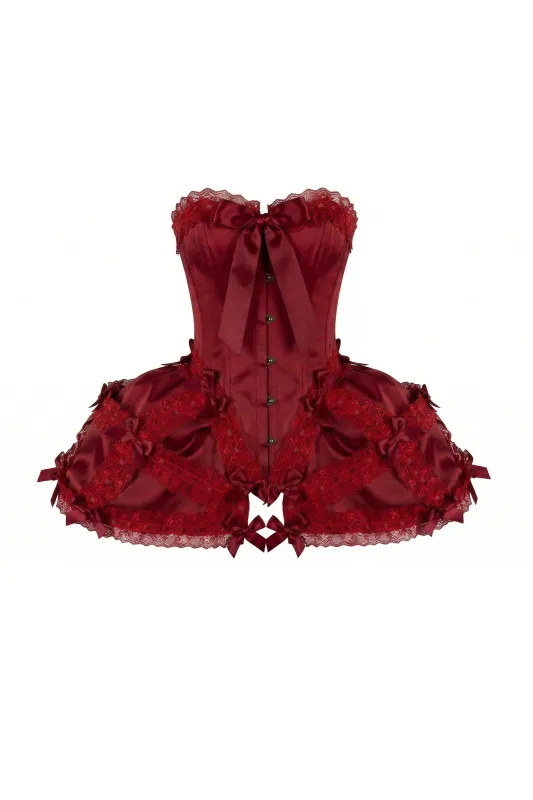 The Blood Red Gossamer Corset sold by Selkie
