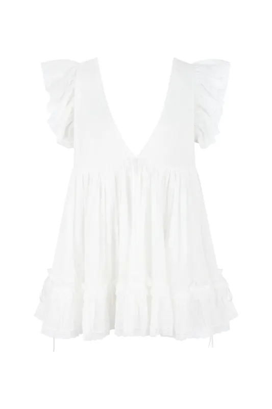 The Ivory Heirloom Pinafore made by Selkie