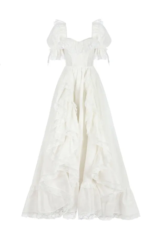 The Ivory Silk Organdy Symphony Gown made by Selkie
