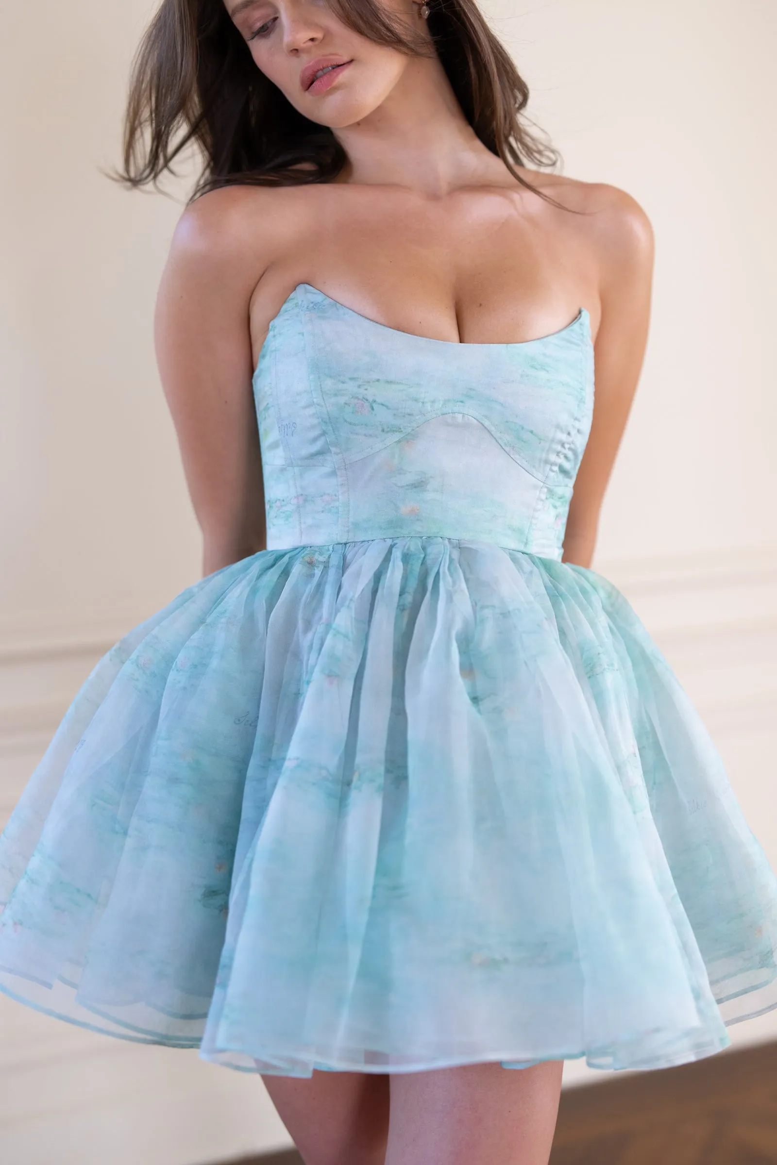 The Silk Gauze Water Lilies Veuve Dress sold by Selkie product image thumbnail 3