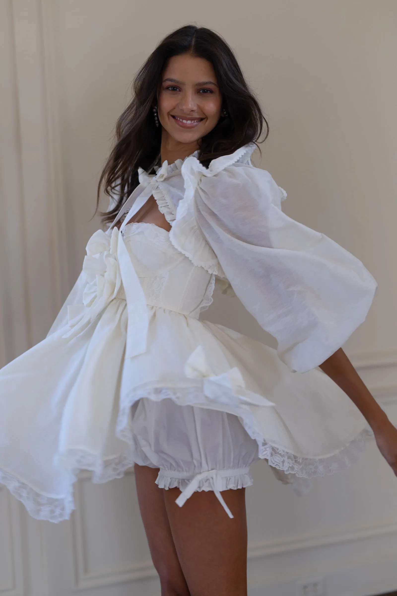 The Ivory Organdy Cake Shop Dress sold by Selkie product image thumbnail 3