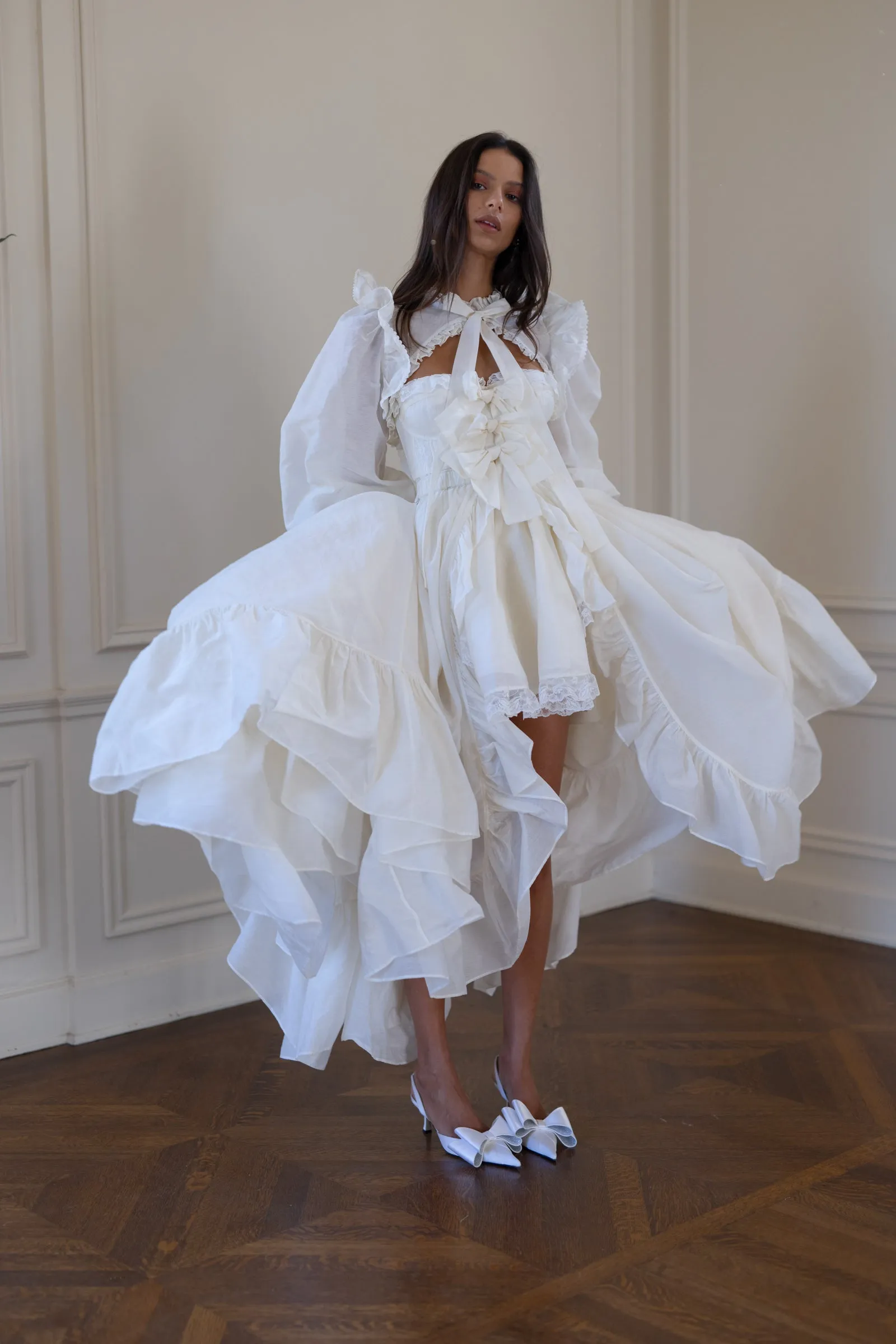 The Ivory Organdy Cake Shop Dress sold by Selkie product image thumbnail 4