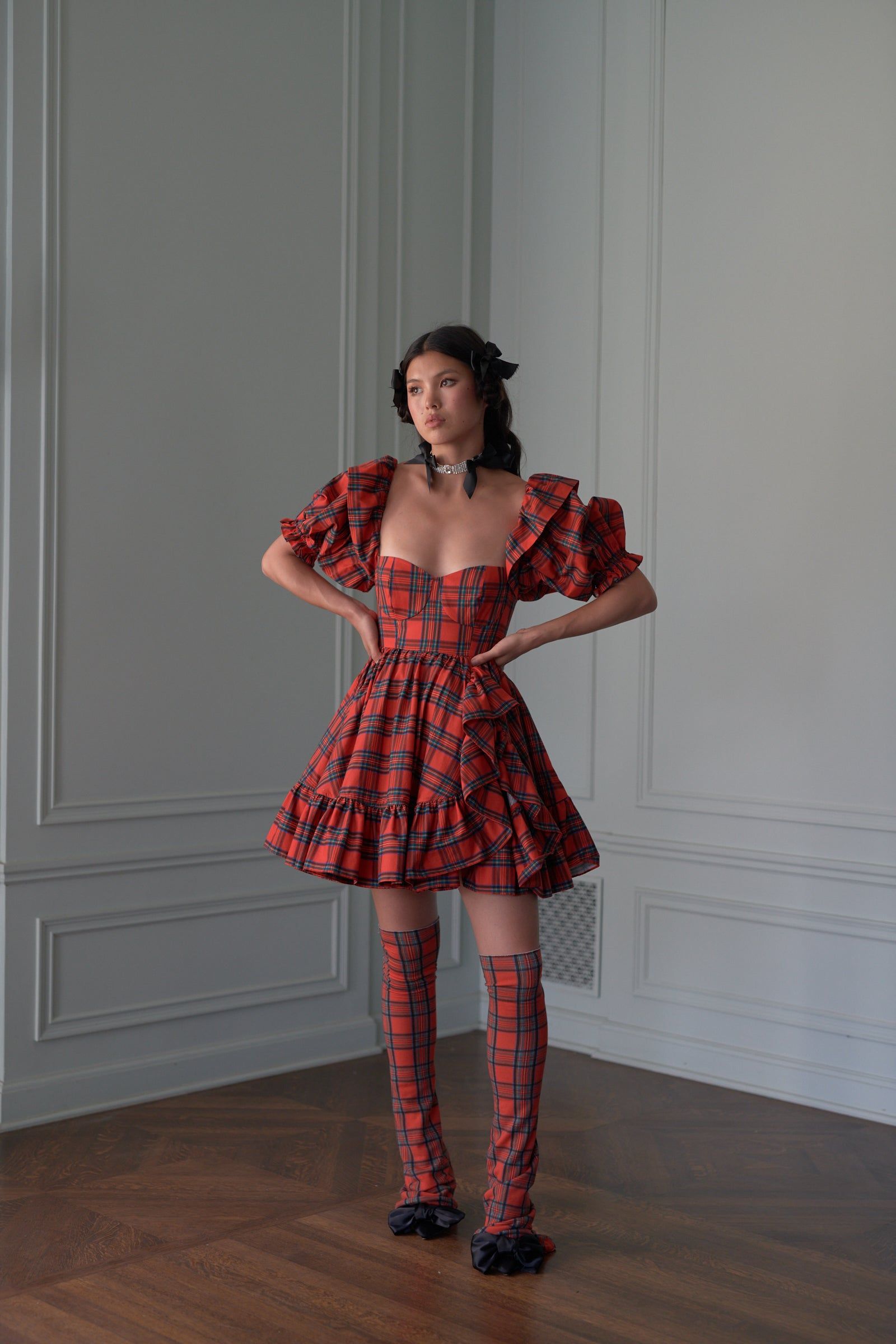 The Tartan Bebe Bloom Dress sold by Selkie product image thumbnail 11