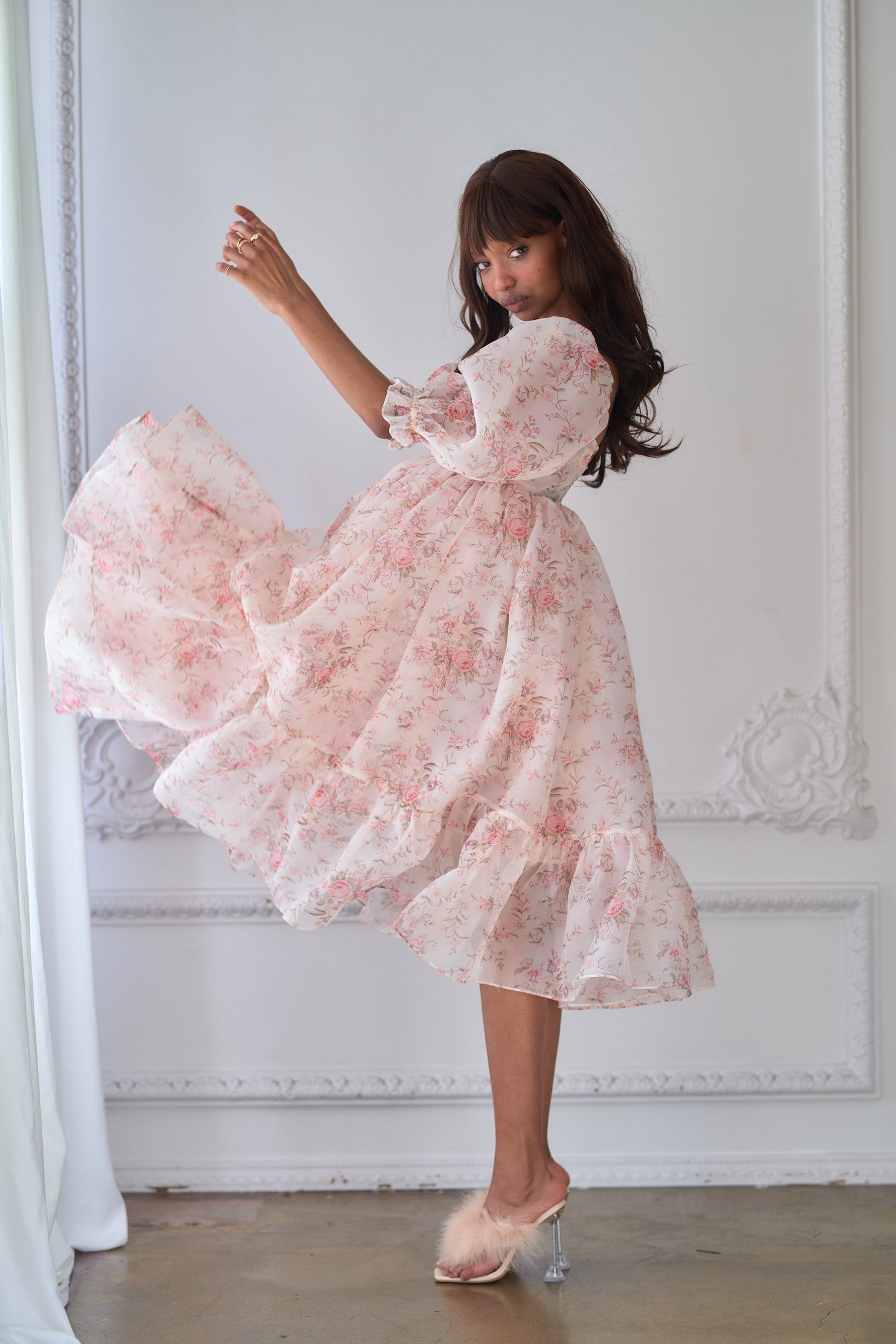 The Renaissance Girl French Puff Dress sold by Selkie product image thumbnail 9